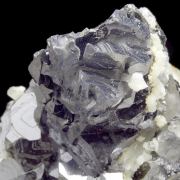 Galena - spinel law twin, quartz