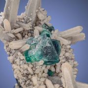 Fluorite  on Quartz