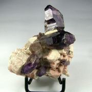 Quartz var. Amethyst on Orthoclase