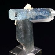 gem BERYL var. AQUAMARINE bi-terminated, TOURMALINE var. SCHORL