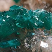 Dioptase with Quartz and Cerussite