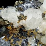 Calcite, pyrite, galena