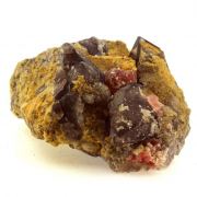 Pink Fluorite + Smoked Quartz.