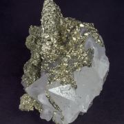 Pyrite perimorphic of Baryte with Quartz