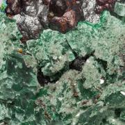 Malachite after Azurite with Baryte and Goethite