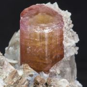 Elbaite-Schorl Series (variety rubellite) with Quartz and Feldspar
