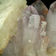 Quartz var. Amethyst, Calcite, Apophyllite