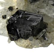 Cassiterite with Quartz / Smoky Quartz Phantoms