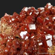 Vanadinite on Calcite (fluorescent)