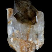 Quartz var. Smoky Quartz on Quartz