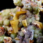 Wulfenite on Mimetite