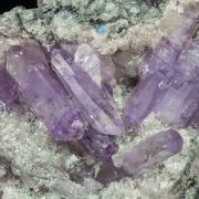 Quartz (variety amethyst) with Calcite