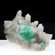 Green Fluorite + Quartz.