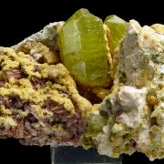 Fluorapatite, stilbite, feldspar