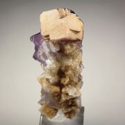 FLUORITE stalactite, CALCITE