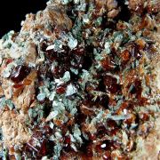 Grossular, var. Hessonite with Diopside and Chlorite