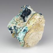 Veszelyite with Theisite, Hemimorphite