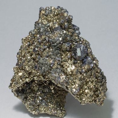 Galena with Pyrite and Calcite
