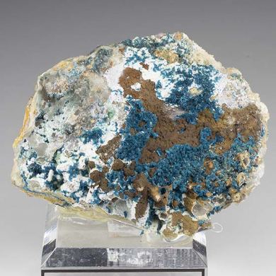 Veszelyite with Hemimorphite