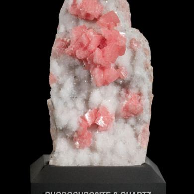 Rhodochrosite on Quartz from Silverton, Colorado