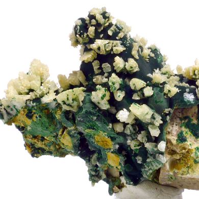 Cerussite, malachite
