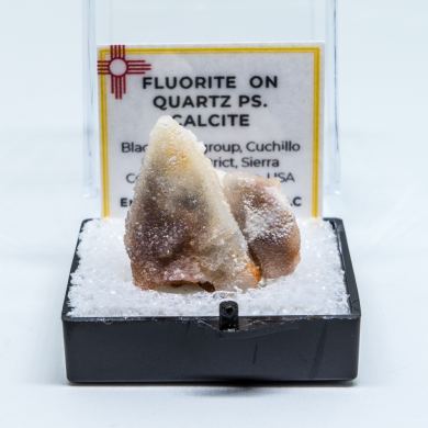 Fluorite on Quartz ps. Calcite