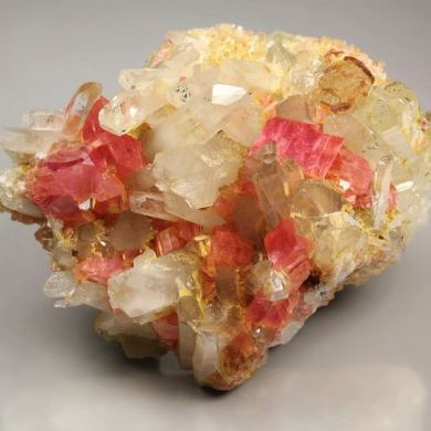 gemmy RHODOCHROSITE, QUARTZ