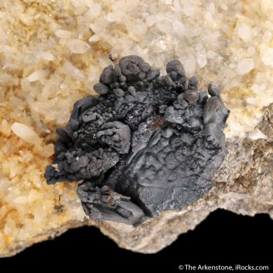 Hessite on Quartz