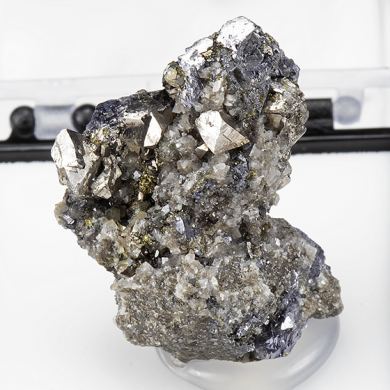 Siegenite with Galena, Chalcopyrite