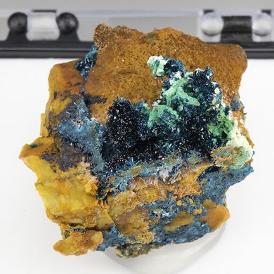 Clinoclase with Cornwallite, Kaolinite