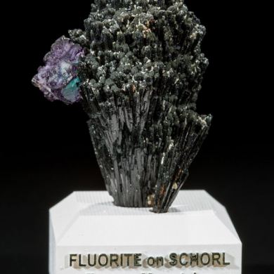 Fluorite on Schorl from Erongo, Namibia