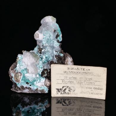 ROSASITE on HEMIMORPHITE - 79 Mine, USA
