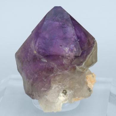 Quartz (variety amethyst) with Microcline