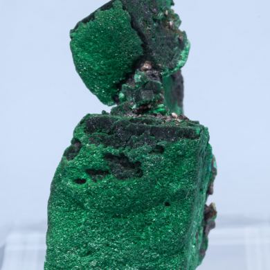 Malachite after Azurite with Copper