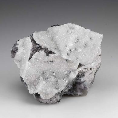 Quartz on Fluorite