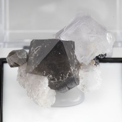 Scheelite with Fluorite, Quartz