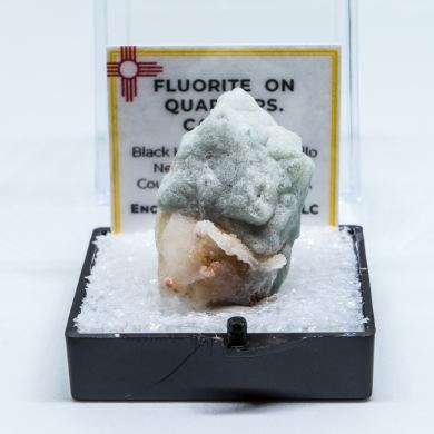 Fluorite on Quartz ps. Calcite