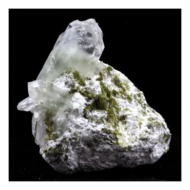 Quartz with Byssolite inclusions + Epidote.