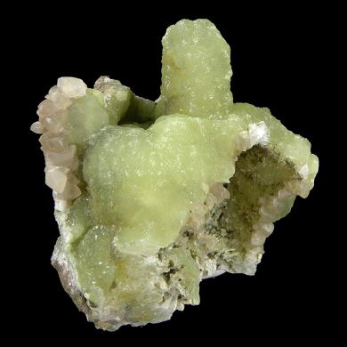 Prehnite finger cast after Anhydrite with Calcite