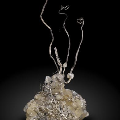 Silver with Calcite