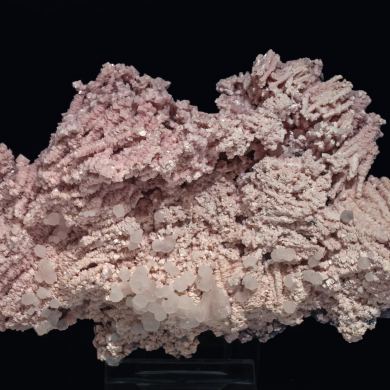 Rhodochrosite with Calcite and Boulangerite (variety plumosite)
