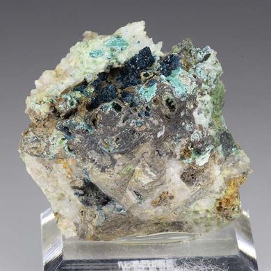Veszelyite with Hemimorphite