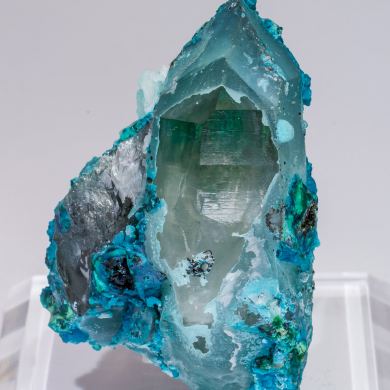 Chrysocolla on Quartz