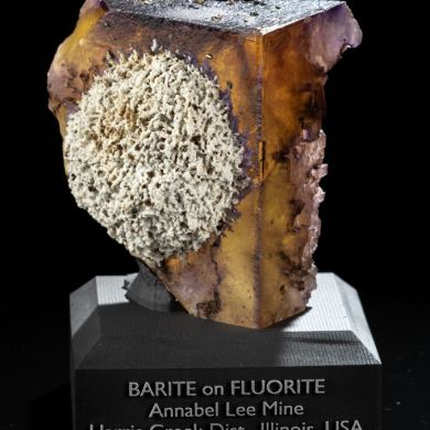 Barite Ball in Fluorite from Illinois