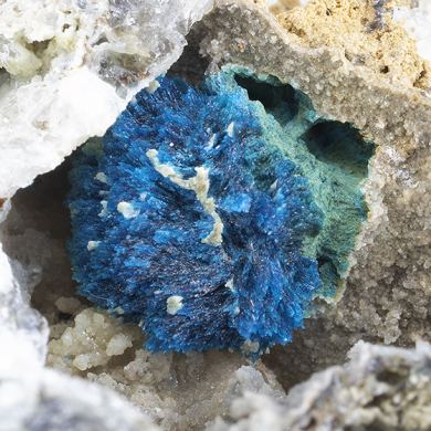 Veszelyite with Hemimorphite