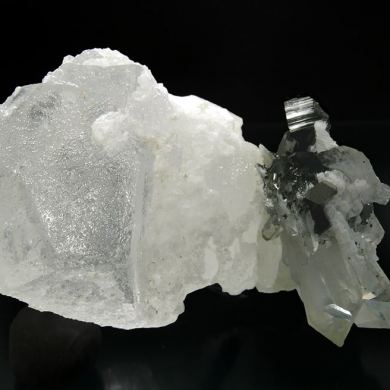 Babingtonite with Calcite and Quartz