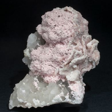 Rhodochrosite with Quartz and Rhodochrosite epitactic Quartz