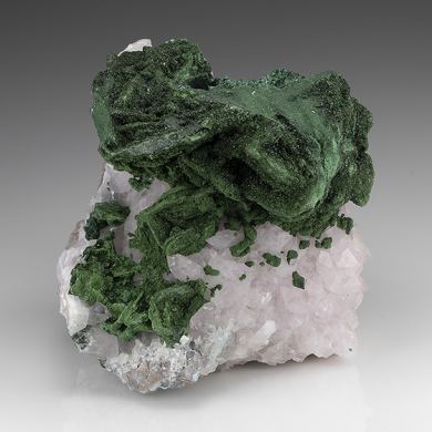 Malachite with Calcite