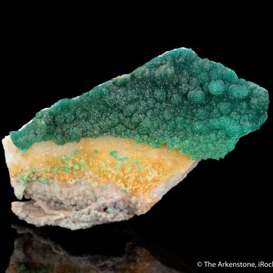 Cuprian Adamite on Quartz