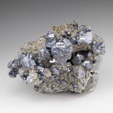 Galena with Dolomite, Chalcopyrite